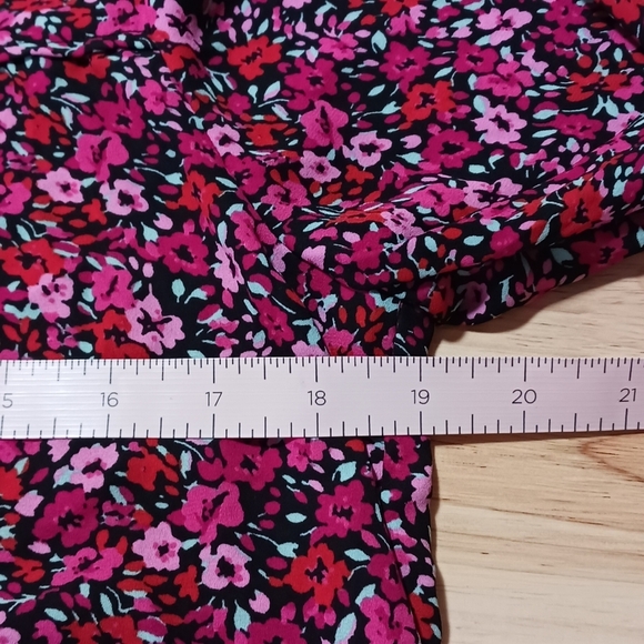 J.Crew Factory Dainty Floral Long Sleeve Peasant Blouse - Picture 8 of 9